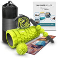 321 STRONG 5-in-1 Massage Set, Complete Mobility Kit for Workout Recovery - color: Bright Lime