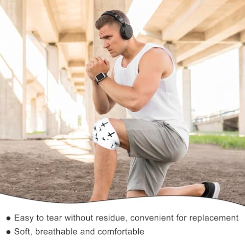 Cross Wrist Tape, White Cotton Christian Athletic Tapes, Sports Lacrosse Baseball Soccer Wrist Tape Baseball Soccer, Pre-Wrap Cross Athletic Tape 2 Inch Wide for Athletes Serrated Edge - color: White