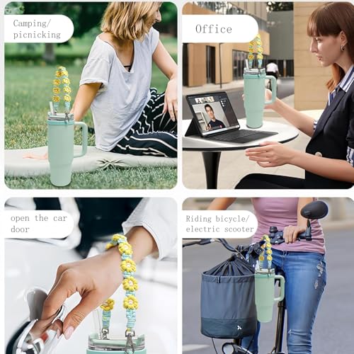 Outman Sport Water Bottle Handle Strap Holder Sling Cup Handle - color: Daisy Pink
