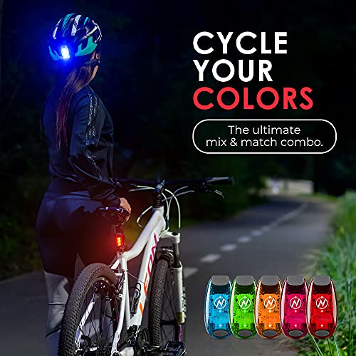 LED Safety Light (2 Pack) with Bonus Items – Clip On Strobe/Running Lights for Runners, Dogs, Bikes, Walking and More - color: Blue