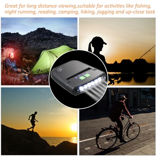 Mudder LED Hat Clip Light, Cap Lights - color: Black