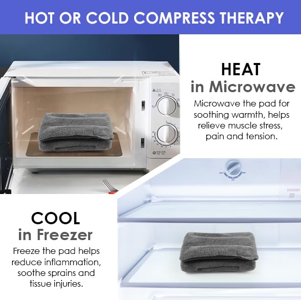 Microwave Heating Pad for Pain Relief, 8 x 18 Grey - color: Heat Pad04 -Grey