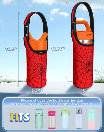 Miss Adola Kids Water Bottle Carrier, 14-20 Oz, Red Line - color: Red Line, size: Fits for 14-20 oz