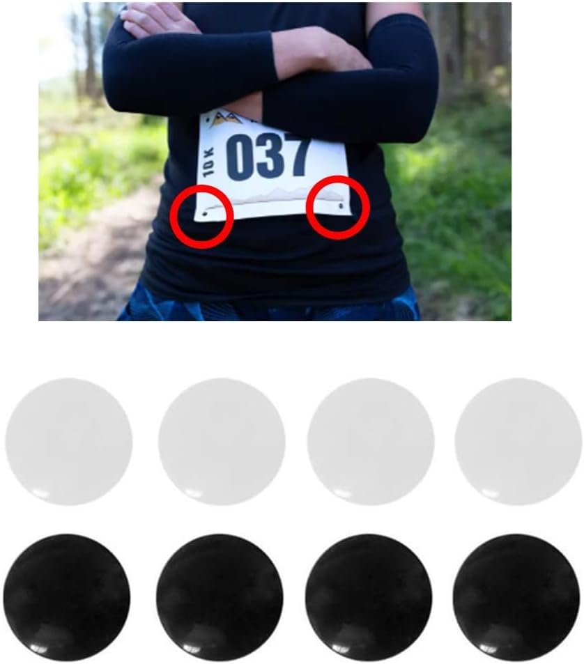 Marathon Race Number Magnetic Bib Holders, 8 Pcs Running Fix Clips for Waist Packs, Sports, Track & Field
