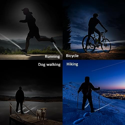 RAHAN Rechargeable Headlights Compatible with Croc, 2pcs Flashlight Clog Charm Attachment Accessories for Shoe, Hands-Free Night Light, Novelty Shoe Lights for Camping, Blue - color: Blue