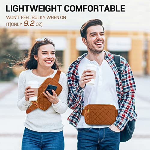 CXWMZY Fashion Fanny Packs for Women & Men, Girls Boys Teens Waist Bag Hip Bum Bag Cute Fanny Pack Casual Bum Bag with Multi-Pockets Adjustable Belts for Disney Traveling Cycling Running (Brown) - color: Brown
