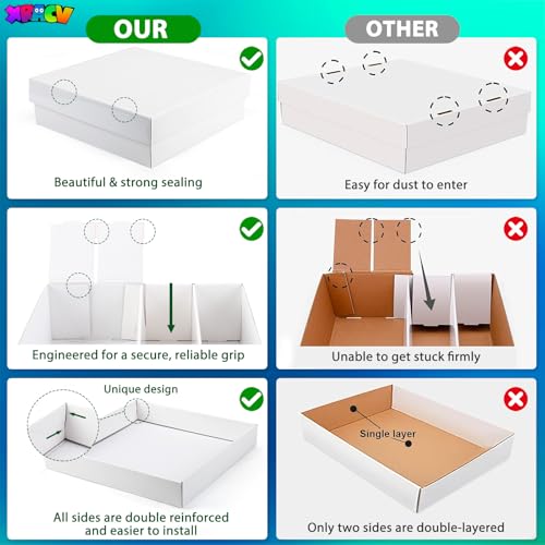 Trading Card Storage Box, 4 Row 3200 Count Collector Cards Box with Divider - size: 1 piece 13in for Toploader