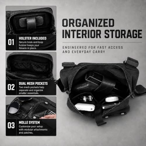 Tactical Chest Bag with MOLLE Pouches- Adjustable Outdoor Sport Chest Rig for Running, Hiking, Cycling & Training (Gray) - color: Gray