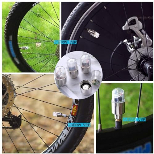 8 Pack LED Valve Stem Caps Lights for Car Tires Wheel Assemblies Light up Air Neon Bicycle Motorcycle Tyre Bike Truck Golf Cart for Kids Men Women(8 Red) - color: 8 Red