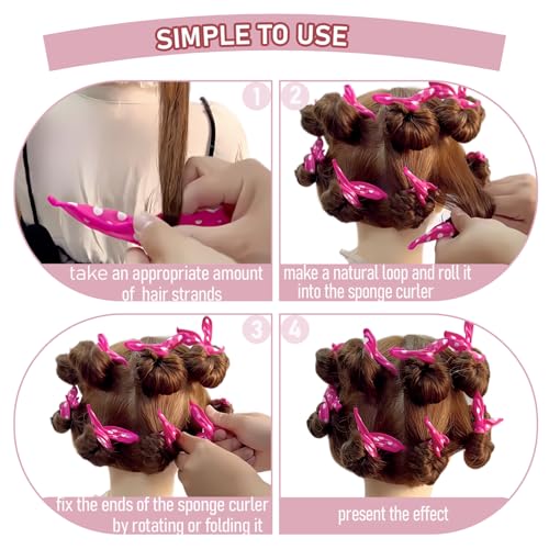Satin Sponge Hair-Rollers for Women - Pillow Rollers for Hair