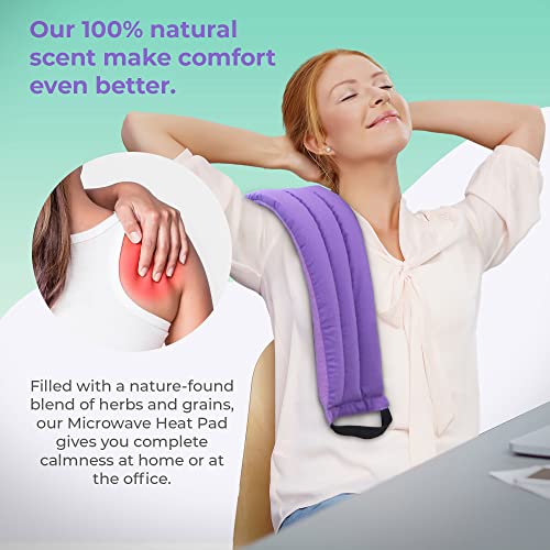 Microwavable Heating Pads for Lower Back, Neck, and Shoulder Pain Relief - Moist Microwave Heating Pad for Muscles and Joints - Microwave Hot Pack Heat Pad for Cramps - 1 Heat Pack Purple - style: Purple