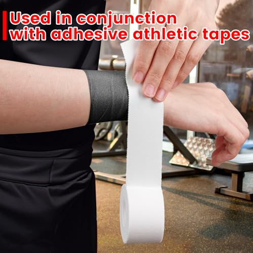 9 Pack Black Pre Wrap Tape, 2.76 Inch x 11 Yards Prewrap Athletic Tape - color: Black
