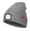 LED Beanie with The Light, Unisex Gifts for Men Dad Husband Him - color: Grey