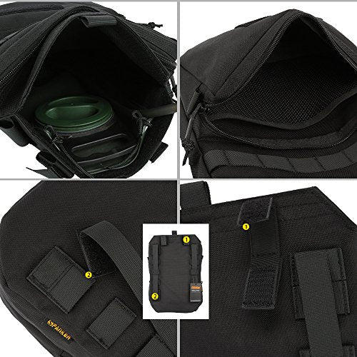 EXCELLENT ELITE SPANKER Tactical MOLLE Hydration Pack for 3L Water Bladder - color: Black