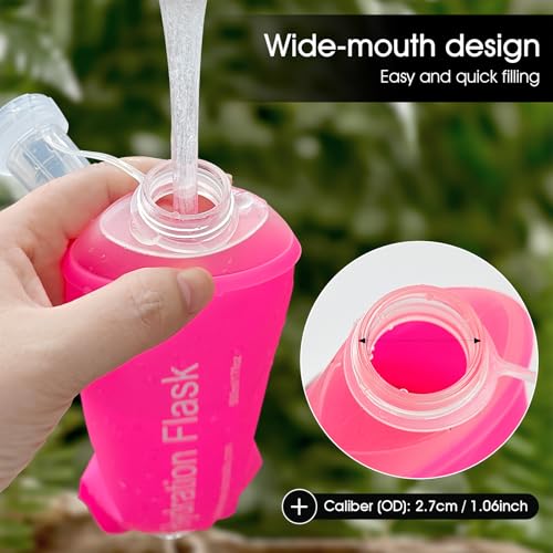 GUYI GYGYL Soft Flask, Collapsible Water Bottle for Sports, 250ml Pink - color: 250ml Pink