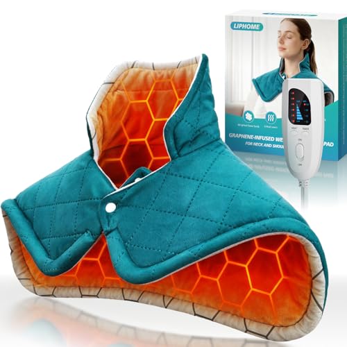 Graphene-Infused Heating Pad for Neck and Shoulders and Back, Heated Wrap