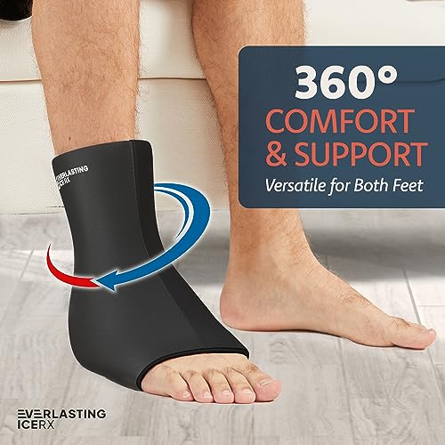 Ankle Ice Pack Wrap, Reusable Gel Cold Compression for Plantar Fasciitis - style: L-XL