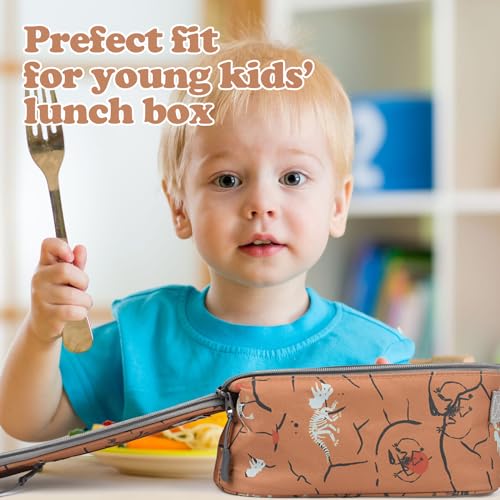 CaCTOUR Lunch Box Kids,Premium Insulated Lunch Bag for Girls Boys,Soft Bag Mini Cooler Back to School Thermal Reusable Lunch Bag for Work School Picnic (Brown Dino) - color: Brown Dino