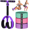 KUTIZE Booty Bands & Pedal Exercise Bands Resistance Bands Set for Women - color: Purple