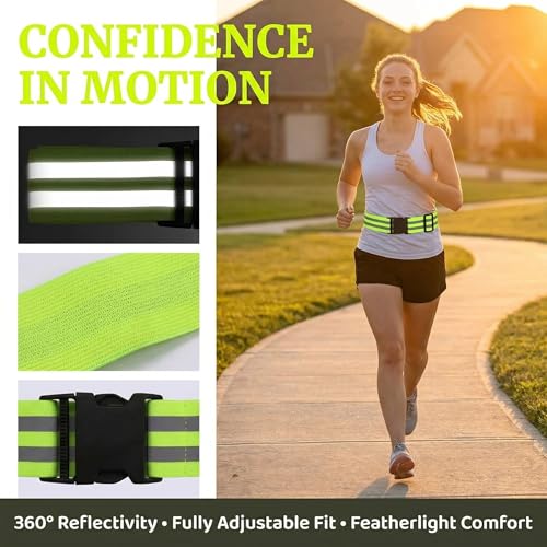 Little World Reflective Belt, Reflective Running Gear Elastic Reflective Sash - color: Orange