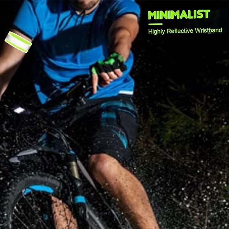 4 Pack High Visibility Reflective Bands, Adjustable Elastic Safety Straps for Arm, Wrist, Ankle & Leg Ideal Reflective Gear for Night Running, Walking, Cycling & Outdoor Activities