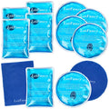 LotFancy Reusable Hand Warmer, 10 Click Activated Instant Heat Packs and 2 Wraps, Snap Hot Therapy Compress, Gel Heating Pad for Pain Relief, Outdoor & Portable Size - style: 5 Round + 5 Rectangle + 2 Wrap