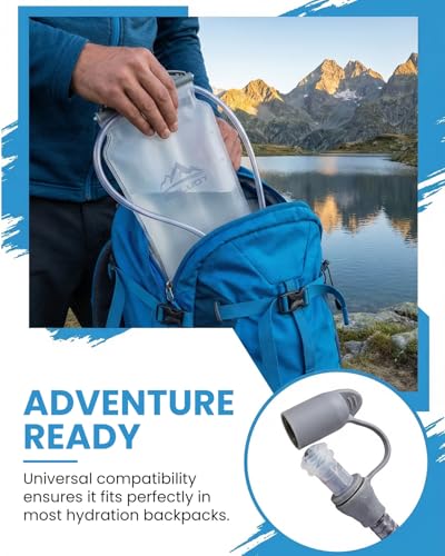 Zelvot 2L-3L Hydration Bladder Kit, 6 in1 Water Bladder with Cleaning Kit - color: Black, size: 2L + Cleaning Kit