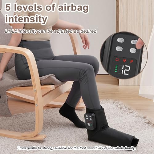 Heated Cordless Foot Massager for Plantar Pain Relief & Swelling for Ankle, Feet and Blood Circulation, Perfect Gifts for Men Women, Dad Mom (Birthday, Holiday)