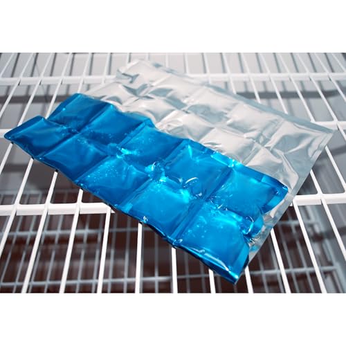 Jacent Reusable Ice Pack Mat, Flexible 30-Cube Gel Freezer Sheet for Coolers, Lunch Bags, Food Storage & Outdoor Use, Jumbo 12 x 9.5 Inch