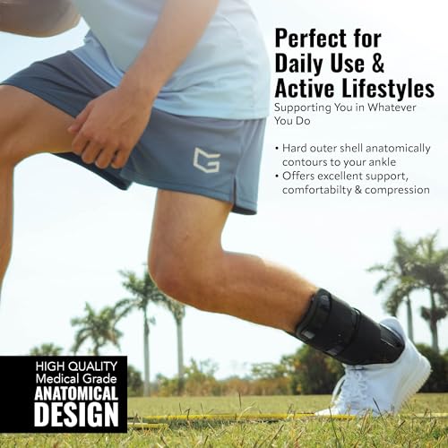 AnklePro Air Cushion Stirrup Brace, 3-Strap, Trainer- Black - color: Black, size: Trainer