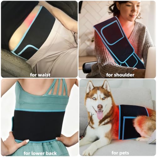 feangli Red Light Therapy Belt with 3-in-1 Chips LED 850nm 660nm(Corded) - size: L