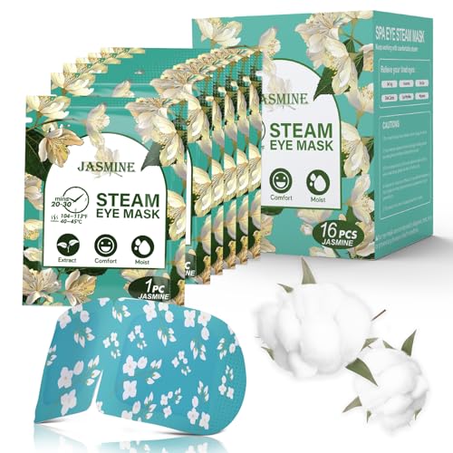 16 Packs Steam Eye Masks for Dry Eyes, Self Heating Warm Compress, Jasmine - color: Jasmine
