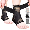 Copper Ankle Brace Adjustable Compression Support (1Pair, 2X-Large) - color: Copperblack, size: 2X-Large