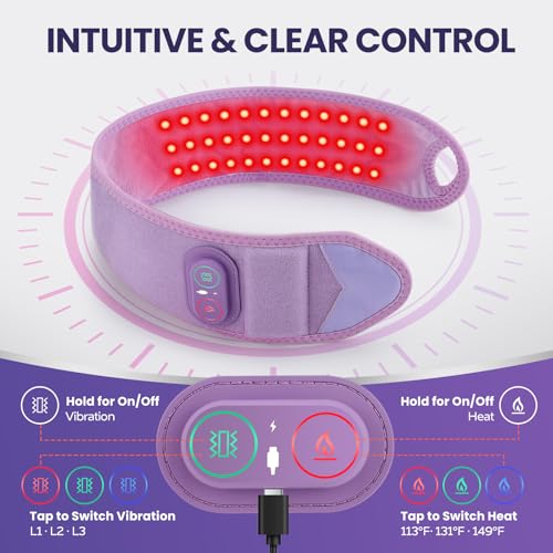 WoloyHeatie Wrist Heating Pad Red Light Massage Carpal Tunnel, Purple - color: Purple