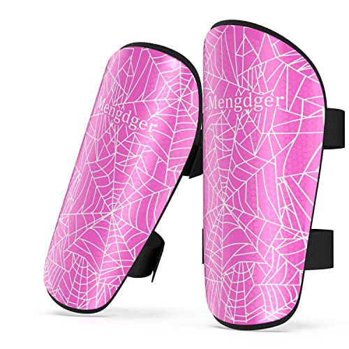 Shin Guards Soccer Youth Kids Boys Girls Toddler Shin Pads Child EVA Cushion Protection Reduce Shocks Injurie Calf Protective Gear Suitable for 4 5 6 7 8 9 10 11 12 Years Old - color: Pink, size: Medium