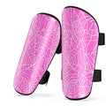 Shin Guards Soccer Youth Kids Boys Girls Toddler Shin Pads Child EVA Cushion Protection Reduce Shocks Injurie Calf Protective Gear Suitable for 4 5 6 7 8 9 10 11 12 Years Old - color: Pink, size: Medium