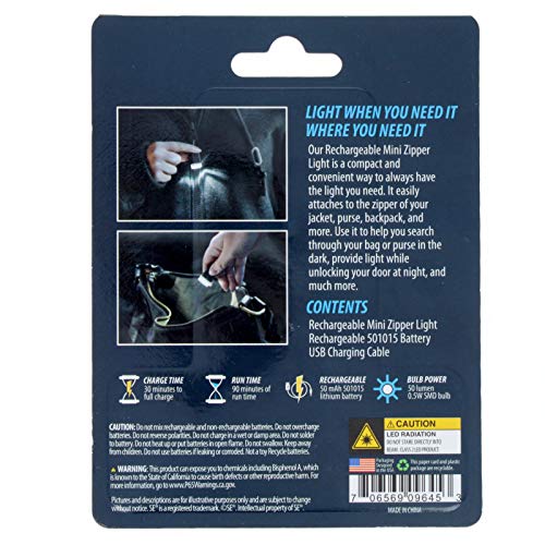 ASR Outdoor Compact 50 Lumens Emergency Mini Zipper Pull Light