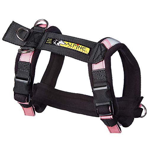 Adjustable Dog Harness, No-Pull D-Ring - Alpine Outfitters Urban Trail – Padded, Reflective, Multi-Use for Hiking, Running, and Everyday Wear - Medium Pink - color: Pink, size: Medium