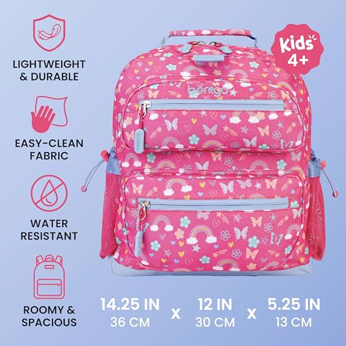 Bentgo Kids Print Durable & Water-Resistant Backpack - color: Rainbows, size: Kids Medium