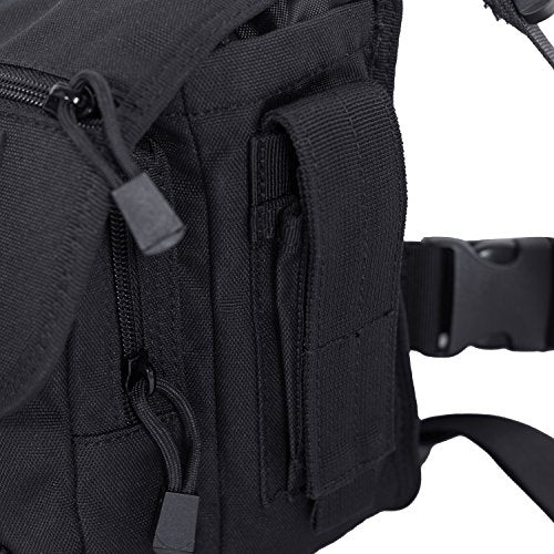 Seibertron Waterproof Tactical Outdoor Hiking Airsoft Utility Leg Bag Black - color: Black