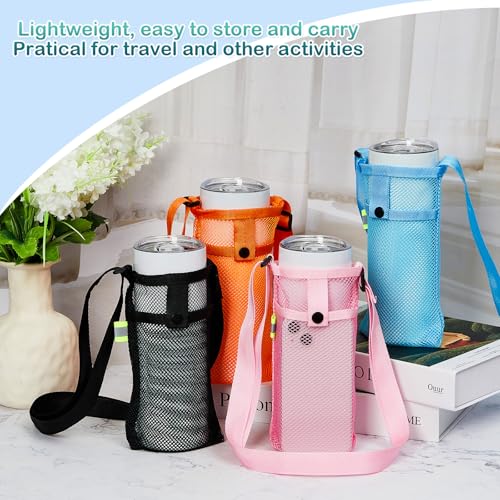Mumufy Water Bottle Sling Holders Crossbody with Zipper Pouch Strap