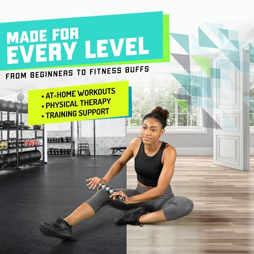 Elite Massage Roller Stick Targets Sore, Tight Leg Muscles to Prevent Cramps and Release Tension. It's Sturdy, Lightweight, Smooth Rolling and Thankfully This Lifesaver has Comfortable Handles.Green - color: Green