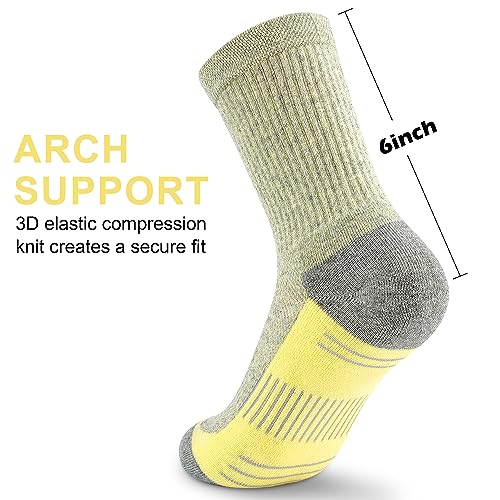 cuangya Women Crew Socks Athletic Cushioned Running Hiking 3-5 Pairs - color: 5 Pairs Ice Cream, size: 10-12