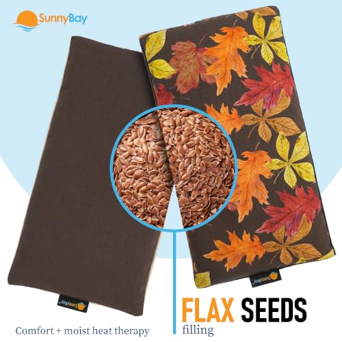 SunnyBay Heating Pad, Neck and Shoulder Wrap, 6x11 inch, Leaves - color: Pack of 2 - Leaves