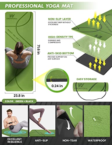 Yoga Starter Kit 12 in 1 - Yoga Set Include Yoga Mat, Foam Roller, 4 Resistance Bands, Yoga Blocks 2 Pack with Strap, 2 Peanut Massage Balls, Yoga kit and Sets for Beginners