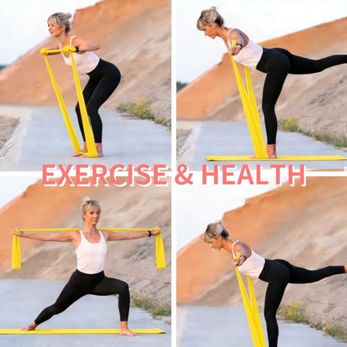 Resistance Bands Long Non-Latex Elastic Stretch Bands - color: Yellow-10/15lb, size: 5ft/6.5ft