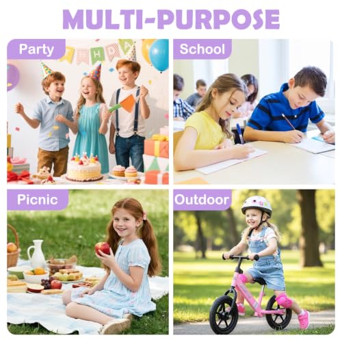 FlowFly Lunch box Insulated Soft Bag Mini Cooler Back to School Thermal Meal Tote Kit for Girls, Boys,Purple#Glitter - color: Purple#Glitter