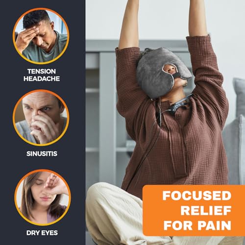 Electric Sinus Pillow for Sinus, Dry Eyes, Tension Headaches Relief with 3 Heat & 5 Timer Settings, Moist Heat Ex-Large Warm Compress Face Heating Pad for Sleep Aid and Pressure Relief