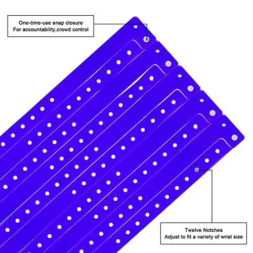 Plastic Party Purple Wristband 100 Pack, Vinyl Wristband for Event - color: Purple