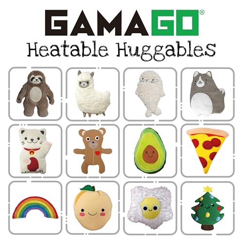 GAMAGO Heatable Huggable Bear 12 Inch - Microwave Heating Pad Plush, Freezable Stuffed Animal, Lavender Scented Warm Cold Pack Gift for Kids and Adult